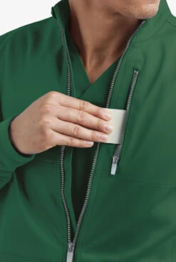 UA Butter-Soft STRETCH Men's 4-Pocket Zip Front Scrub Jacket -Scrubs Wear Store AB791 HUNTE 3