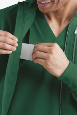 UA Butter-Soft STRETCH Men's 4-Pocket Zip Front Scrub Jacket -Scrubs Wear Store AB791 HUNTE 4