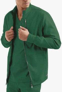 UA Butter-Soft STRETCH Men's 4-Pocket Zip Front Scrub Jacket -Scrubs Wear Store AB791 HUNTE 6 HV