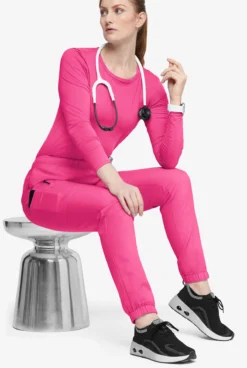 Butter-Soft Originals Women's 7-Pocket Tapered Jogger Cargo Scrub Pants - Tall -Scrubs Wear Store BSN1875 092723 FUCHS 4