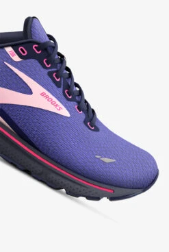 Brooks Women's Ghost 15 Blue/Peacoat/Pink Athletic Lace Up Nursing Shoes -Scrubs Wear Store BWGHOST469 BLUE 3 HV