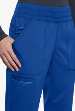 Cherokee Workwear Revolution Women's 5-Pocket STRETCH Elastic Waistband Half Jogger Scrub Pants - Petite -Scrubs Wear Store CK011 ROYAL 5