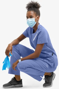 UA Exclusive Cherokee Workwear Professionals Active Women's 5-Pocket STRETCH Tapered Leg Scrub Pants - Petite -Scrubs Wear Store CK035 CEIL 5