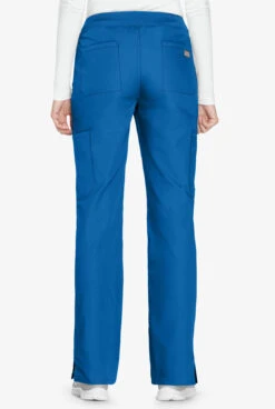 Cherokee Workwear Women's 6-Pocket Rib-Knit Waistband Pull-On Cargo Scrub Pants - Tall -Scrubs Wear Store CK210 ROYAL 4 1