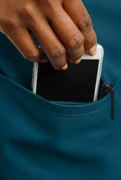 UA Exclusive Cherokee Workwear Professionals Active Women's 4-Pocket STRETCH Zip Front Scrub Jacket -Scrubs Wear Store CK390 CARIB 5