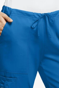 Cherokee Workwear Core STRETCH Women's 4-Pocket Cargo Scrub Pants - Petite -Scrubs Wear Store CK4044 ROYAL 3 HV