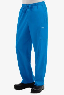 Cherokee Workwear Core STRETCH Men's 7-Pocket Drawstring Cargo Scrub Pants -Scrubs Wear Store CK4243 ROYAL 7