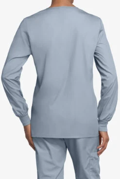 Cherokee Workwear Women's 3-Pocket Snap Front Scrub Jacket 7 Cherokee Workwear Women's 3-Pocket Snap Front Scrub Jacket -Scrubs Wear Store CK4350 GREY 2