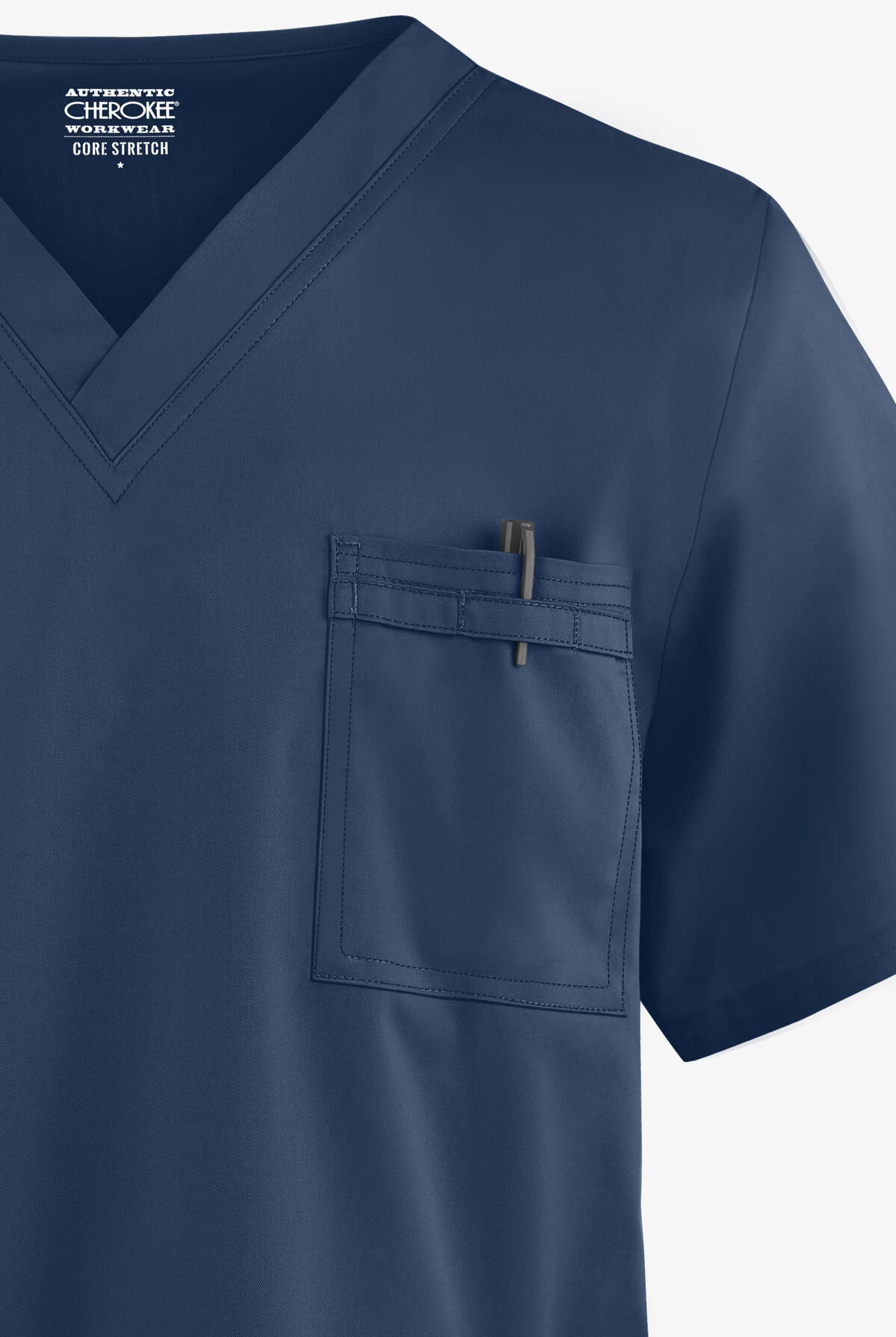 Cherokee Workwear Core STRETCH Unisex 4-Pocket V-Neck Scrub Top 6 Cherokee Workwear Core STRETCH Unisex 4-Pocket V-Neck Scrub Top - Image 4