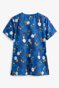 Cherokee Tooniforms Peanuts I'm Cool Women's 3-Pocket V-Neck Print Scrub Top -Scrubs Wear Store CK614PNM 2