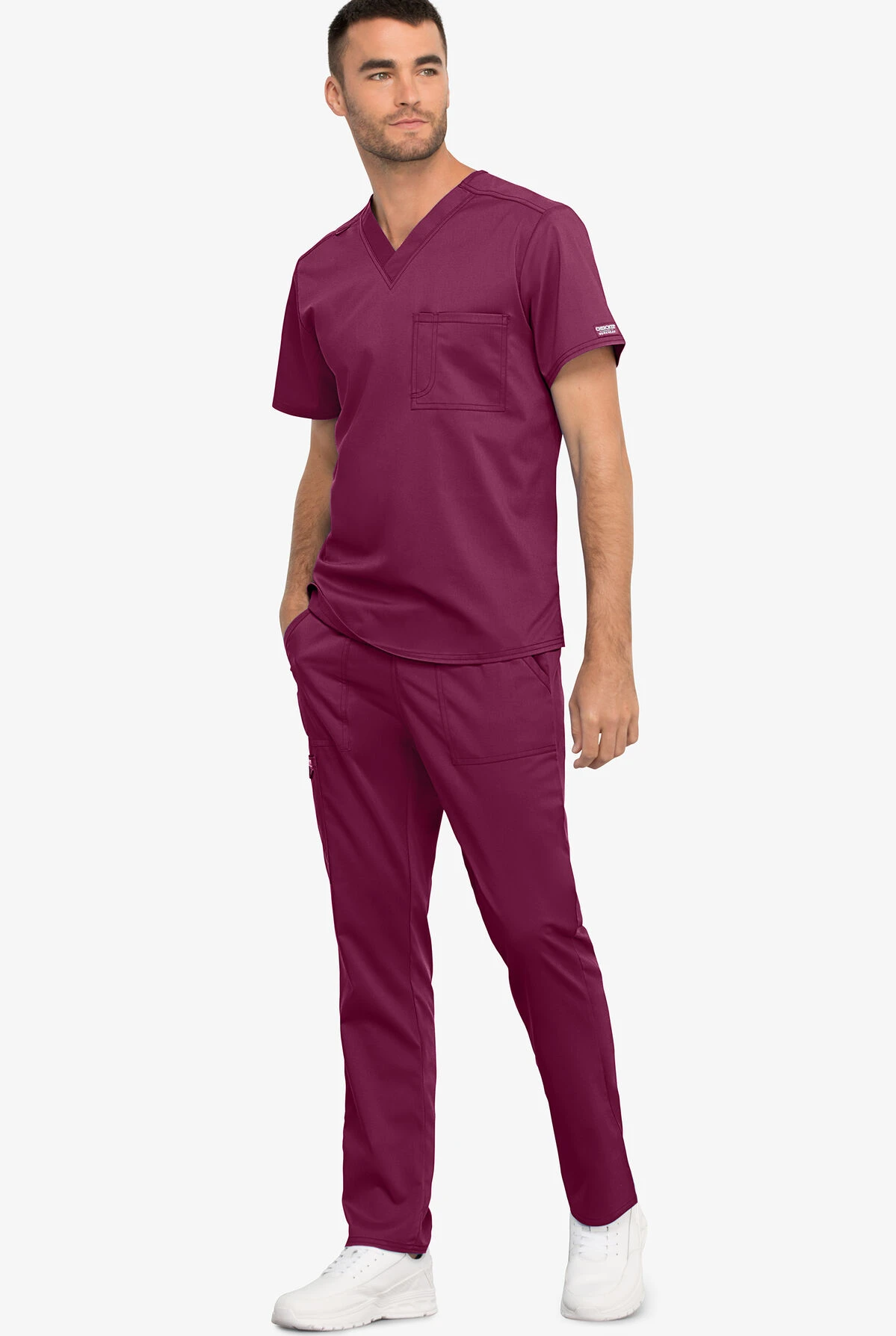 Cherokee Workwear Revolution Unisex 1-Pocket STRETCH V-Neck Scrub Top 4 Cherokee Workwear Revolution Unisex 1-Pocket STRETCH V-Neck Scrub Top - Image 2