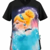 Cherokee Tooniforms Disney Cinderella Dream Women's 1-Pocket V-Neck Print Scrub Top 2 Cherokee Tooniforms Disney Cinderella Dream Women's 1-Pocket V-Neck Print Scrub Top -Scrubs Wear Store CK627PRC 1