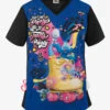 Cherokee Tooniforms DreamWorks Trolls Party Women's 1-Pocket V-Neck Print Scrub Top -Scrubs Wear Store CK627TOP 1