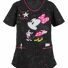 Cherokee Tooniforms Disney You Are Loved Women's 2-Pocket V-Neck Print Scrub Top 2 Cherokee Tooniforms Disney You Are Loved Women's 2-Pocket V-Neck Print Scrub Top -Scrubs Wear Store CK634MNY 1