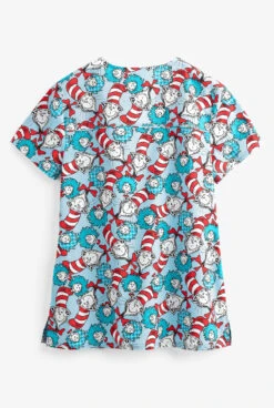 Cherokee Tooniforms Dr. Seuss Some Things Women's 2-Pocket V-Neck Print Scrub Top -Scrubs Wear Store CK666SEH 2