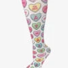 UA Exclusive Cutieful Sweet Hearts Women's 10-18 MmHg Wide Light Compression Socks -Scrubs Wear Store CU101SWW 1
