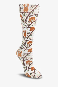 Cutieful Slothin' Around Women's 10-18 MmHg Wide Light Compression Socks