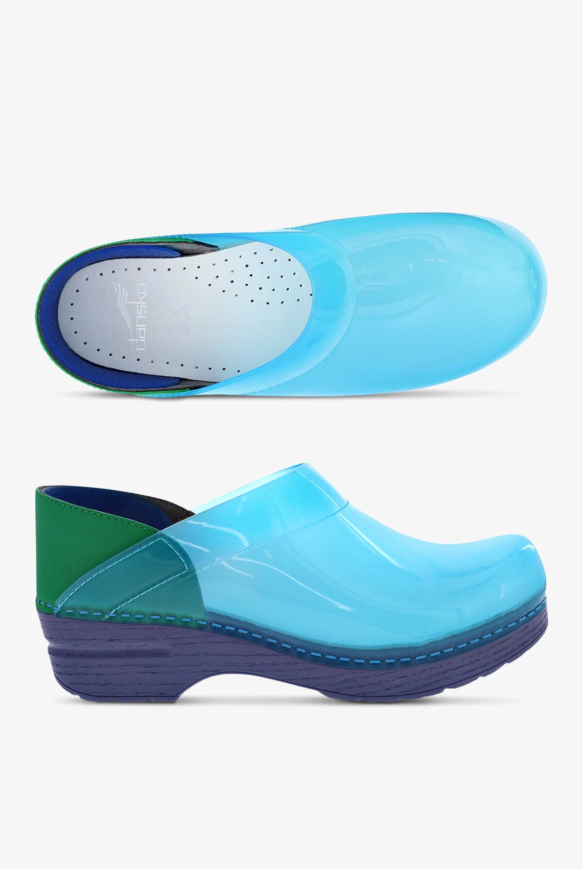 Dansko Professional Blue Translucent Nursing Clogs 3 Dansko Professional Blue Translucent Nursing Clogs