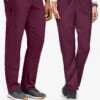 UA Flex2 Unisex 6-Pocket Pull-On Cargo STRETCH Scrub Pants -Scrubs Wear Store F2357 WINE 1
