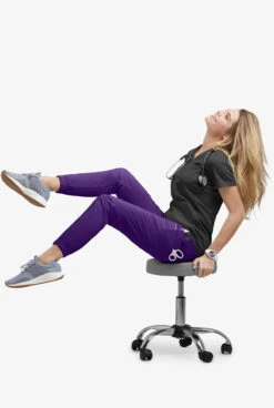 UA Flex2 Women's 7-Pocket Jogger Scrub Pants - Petite 7 UA Flex2 Women's 7-Pocket Jogger Scrub Pants - Petite -Scrubs Wear Store F2475 GRAPE 6