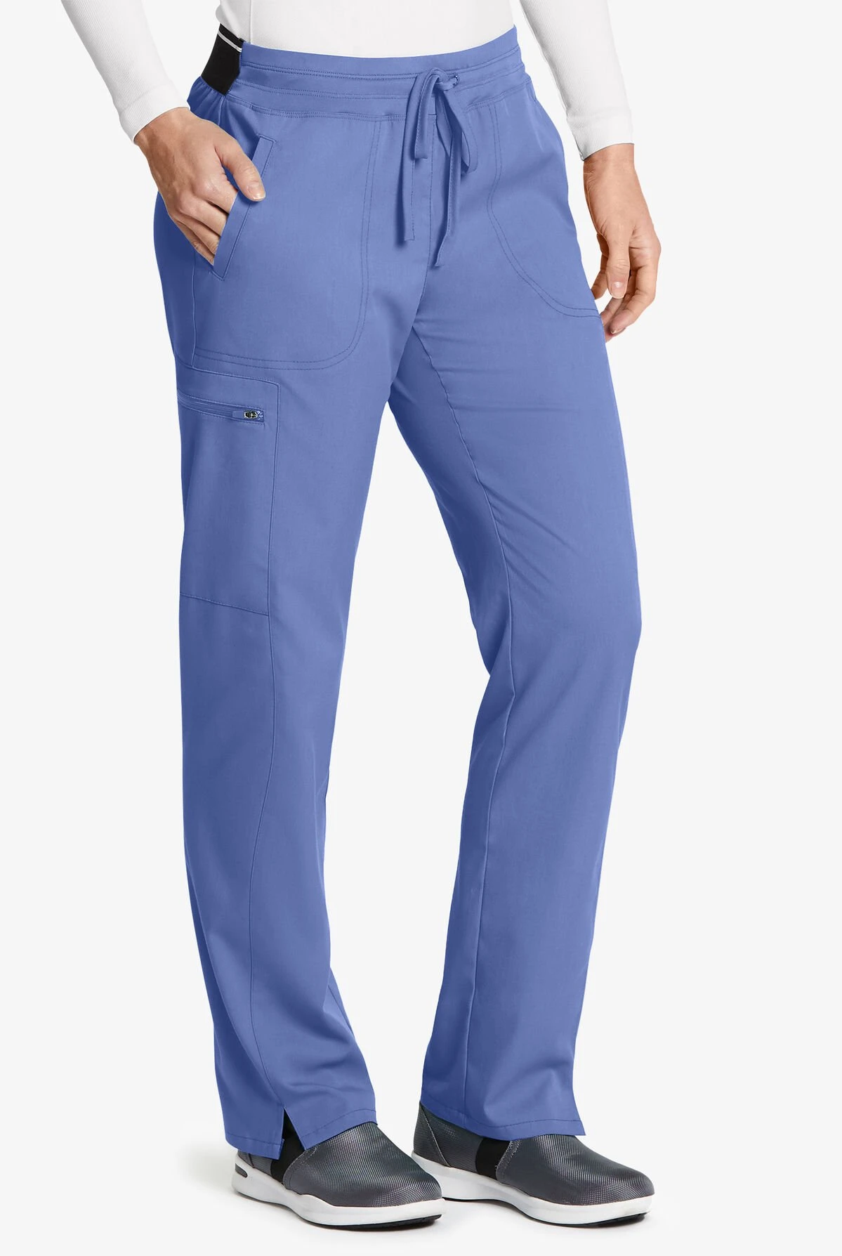 Grey's Anatomy™ By Barco Spandex STRETCH Kim Women's 3-Pocket Back Elastic Cargo Scrub Pants - Petite 3 Grey's Anatomy™ By Barco Spandex STRETCH Kim Women's 3-Pocket Back Elastic Cargo Scrub Pants - Petite