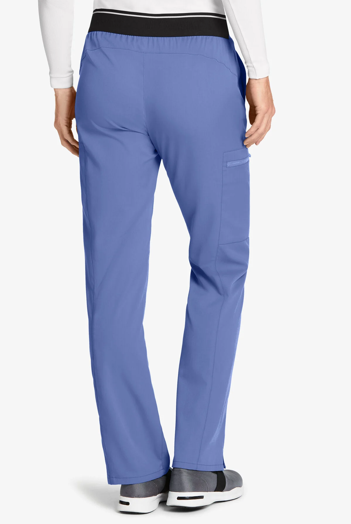 Grey's Anatomy™ By Barco Spandex STRETCH Kim Women's 3-Pocket Back Elastic Cargo Scrub Pants - Petite 4 Grey's Anatomy™ By Barco Spandex STRETCH Kim Women's 3-Pocket Back Elastic Cargo Scrub Pants - Petite - Image 2