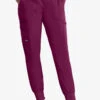 Grey's Anatomy™ By Barco Spandex STRETCH Carly Women's 7-Pocket Cargo Jogger Scrub Pants - Petite -Scrubs Wear Store GRS527 WINE 1