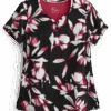 Healing Hands Premiere Isabel Exquisite Floral Women's 2-Pocket V-Neck Print Scrub Top -Scrubs Wear Store HE221EQF 1