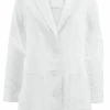 Healing Hands White Coat Minimalist Women's 32" 3-Pocket STRETCH Lab Coat