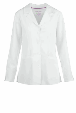 Healing Hands White Coat Minimalist Women's 29" 3-Pocket STRETCH Lab Coat