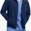 Healing Hands Purple Label Jonathan Men's 6-Pocket STRETCH Bomber Scrub Jacket 1 Healing Hands Purple Label Jonathan Men's 6-Pocket STRETCH Bomber Scrub Jacket -Scrubs Wear Store HE5530 NAVY 1