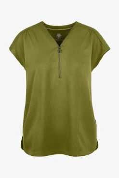 Healing Hands Limited Edition Kelly Alligator Print Women's 2-Pocket STRETCH Zipper Scrub Top