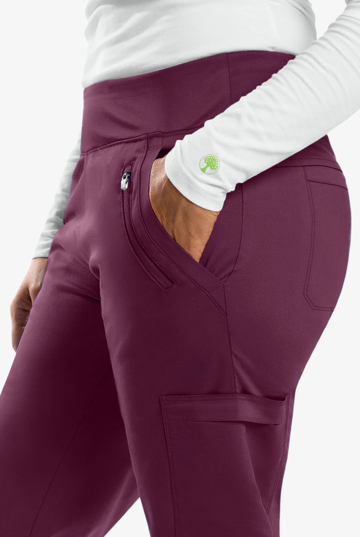 Healing Hands Purple Label Tyra Women's 8-Pocket STRETCH Slim Yoga Scrub Pants 5 Healing Hands Purple Label Tyra Women's 8-Pocket STRETCH Slim Yoga Scrub Pants - Image 3