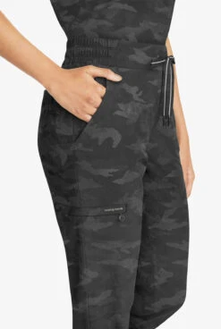 Healing Hands Purple Label Tate Camo Women's 5-Pocket STRETCH Jogger Scrub Pants - Petite 8 Healing Hands Purple Label Tate Camo Women's 5-Pocket STRETCH Jogger Scrub Pants - Petite -Scrubs Wear Store HE9350 092523 BLACK 3 HV