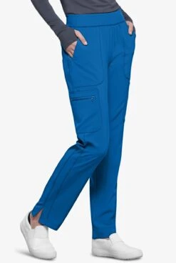 Cherokee Infinity Women's 6-Pocket STRETCH Rib-Knit Waistband Cargo Scrub Pants -Scrubs Wear Store IN065 ROYAL 5