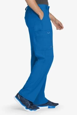 Cherokee Infinity Men's 5-Pocket STRETCH Tapered Leg Cargo Scrub Pants -Scrubs Wear Store IN200 ROYAL 7