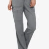 Jockey Women's 4-Pocket STRETCH Back Elastic Drawstring Cargo Scrub Pants -Scrubs Wear Store J2249 PEWTE 1
