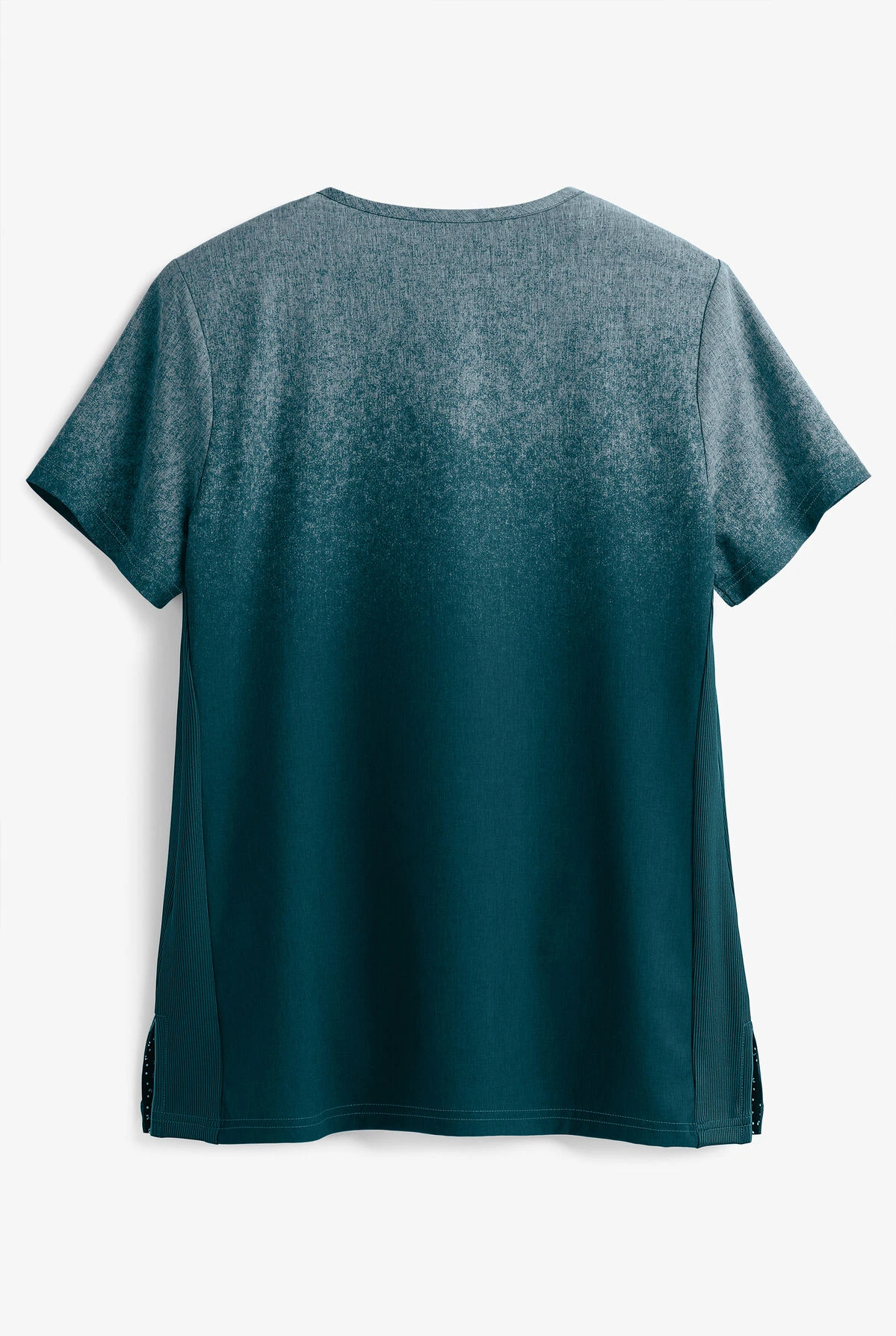 Koi Basics Caribbean Heather Ombre Cali Women's 2-Pocket V-Neck Print Scrub Top 4 Koi Basics Caribbean Heather Ombre Cali Women's 2-Pocket V-Neck Print Scrub Top - Image 2