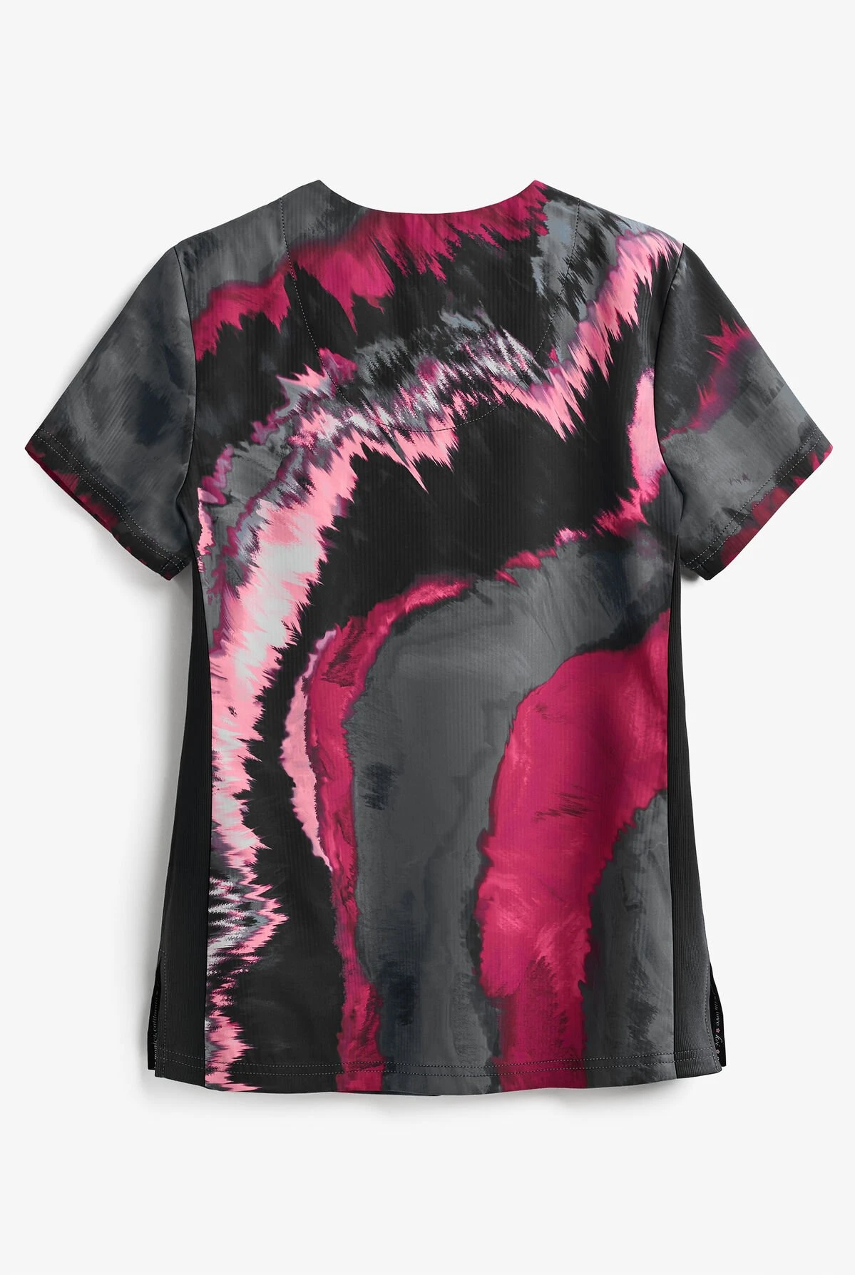 Koi Lite™ Reform Pink Marble Women's 2-Pocket V-Neck Print Scrub Top 4 Koi Lite™ Reform Pink Marble Women's 2-Pocket V-Neck Print Scrub Top - Image 2