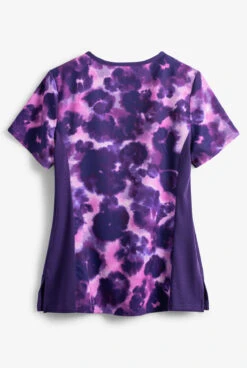 Koi Lite™ Raquel Cheetah Tie Dye Women's 2-Pocket Mock Wrap STRETCH Print Scrub Top -Scrubs Wear Store K385CTD 2