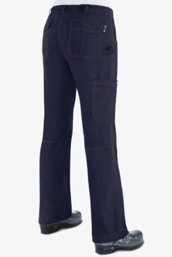 Koi Classics Lindsey Women's 7-Pocket STRETCH Low-Rise Cargo Scrub Pants - Tall -Scrubs Wear Store K701N NAVY 4