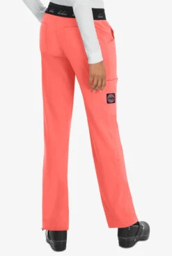 Koi Lite™ Spirit Women's 5-Pocket Elastic Waist Slim Fit Scrub Pants -Scrubs Wear Store K720 CORAL 2