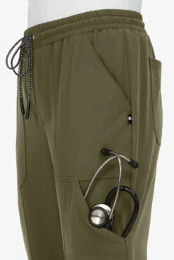 Koi Next Gen Good Vibe Women's 7-Pocket STRETCH Jogger Scrub Pants - Petite -Scrubs Wear Store K740 OLIVE 3