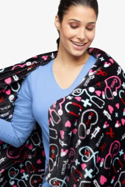 UA Peace, Care, Hope Plush Velvet Blanket -Scrubs Wear Store KGBLANPE 092523 3 HV