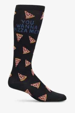 Nurse Mates Pizza Me Men's 12-14 MmHg Light Compression Socks