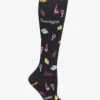 Nurse Mates Wine And Cheese Please Women's 12-14 MmHg Light Compression Socks 1 Nurse Mates Wine And Cheese Please Women's 12-14 MmHg Light Compression Socks -Scrubs Wear Store LO0046699 1