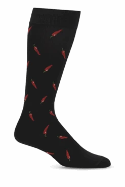 Nurse Mates Chili Peppers Men's 12-14 MmHg Light Compression Socks