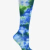 Nurse Mates Royal/Green Tie Dye 12-14 MmHg Wide Light Compression Socks -Scrubs Wear Store LO83758W 1