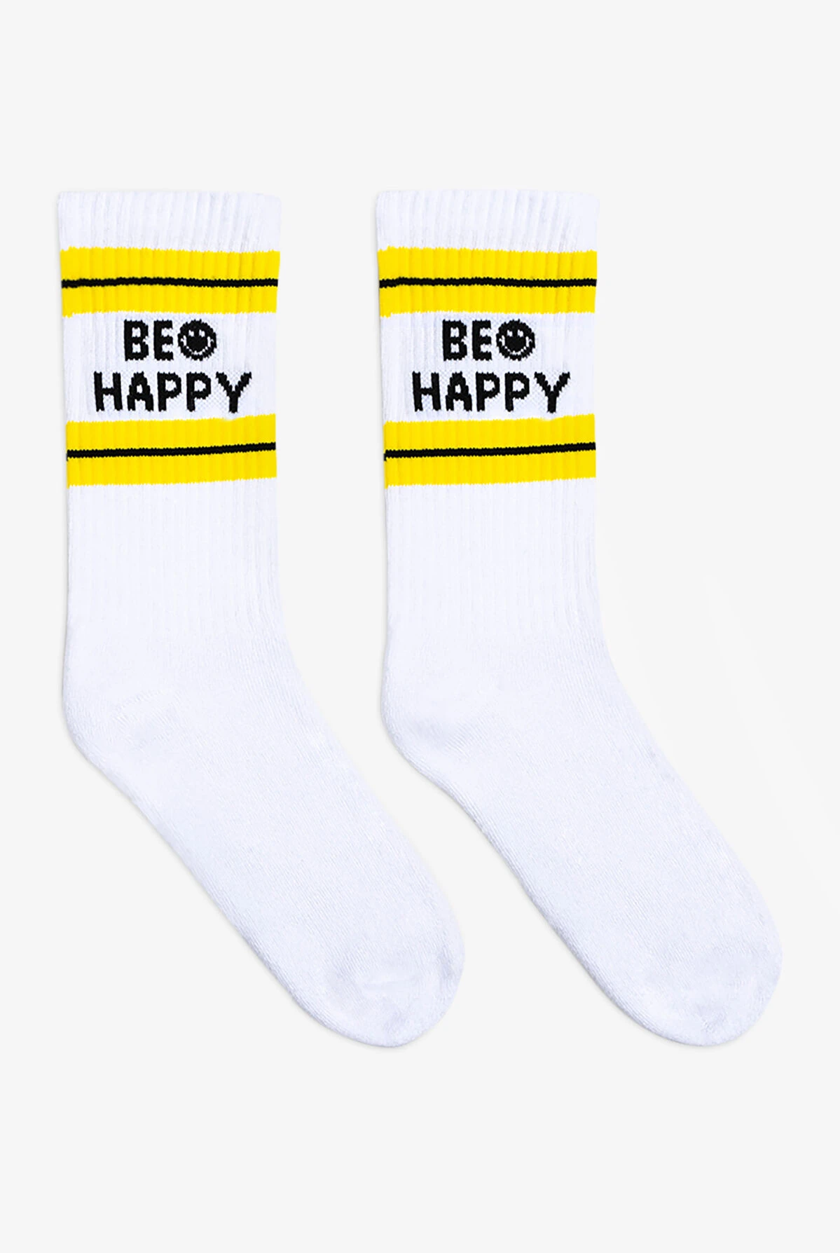Living Royal Be Happy Unisex Classic Crew Socks 5 Living Royal Be Happy Unisex Classic Crew Socks - Image 3