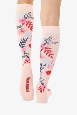 Living Royal Floral Unisex 15-20 MmHg Moderate Compression Socks -Scrubs Wear Store LRFLORAL 3